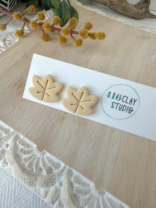 Fall Leaf Stud Earrings