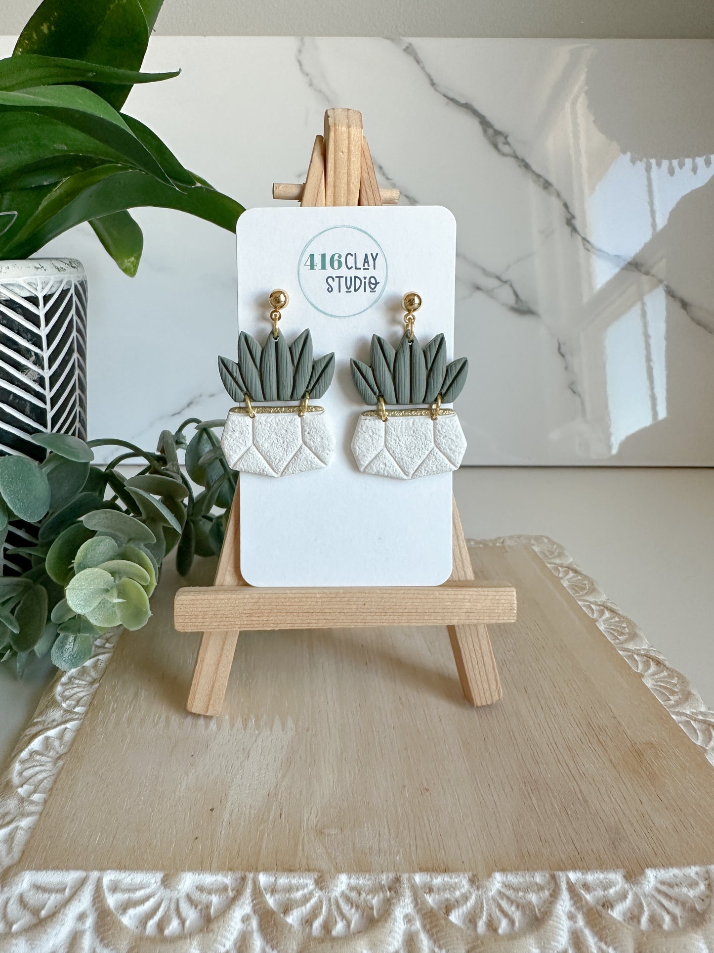 Succulent Earrings
