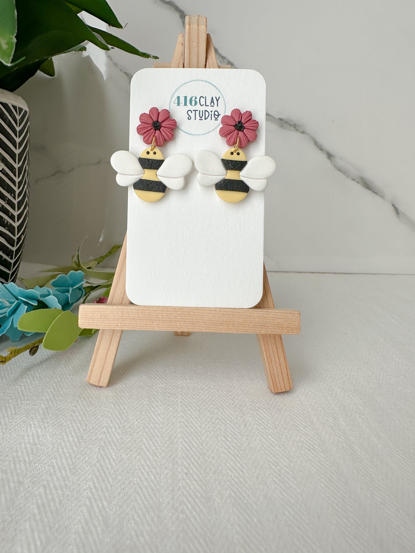 Bumblebee Dangle Earrings