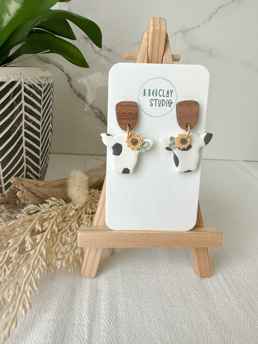 Cow Dangle Earrings