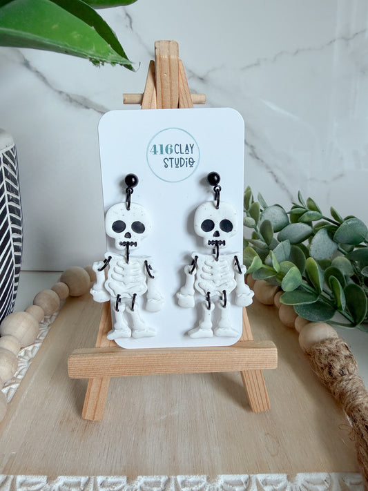 Spooky Scary Skeleton Earrings