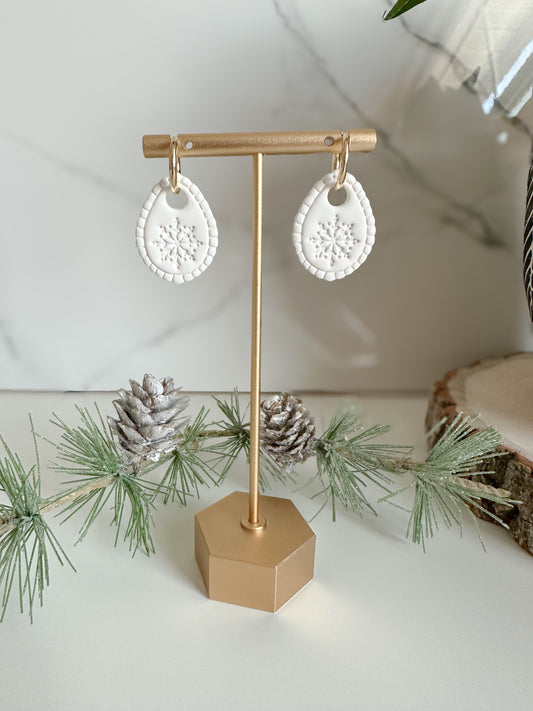 Snowflake Charm Earrings