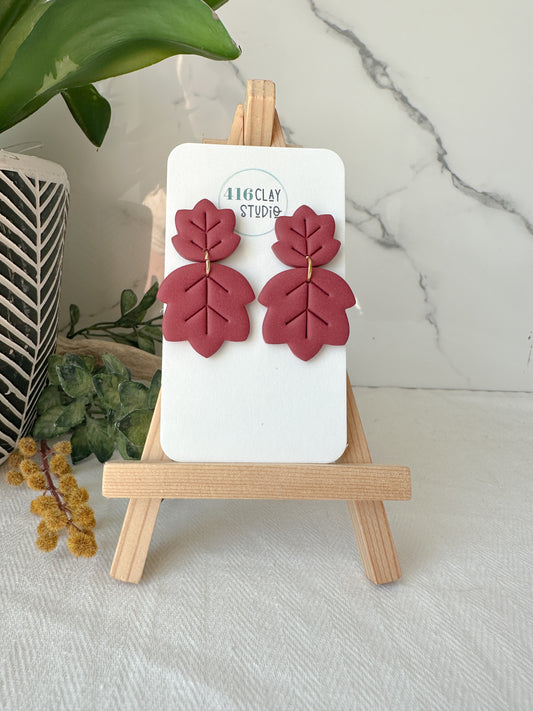 Autumn Leaf Dangle Earrings (three color options)