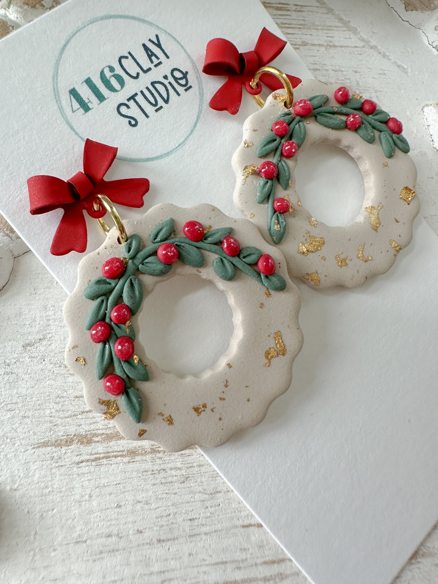 Christmas Wreath Earrings