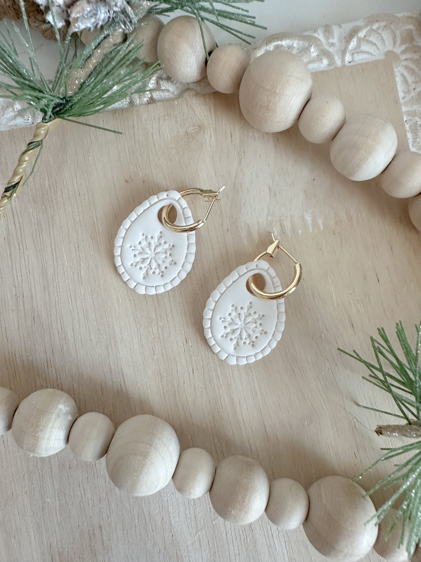 Snowflake Charm Earrings