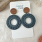 Autumn Boho Circle Faux Macrame Earrings (5 Color Options)