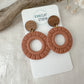 Autumn Boho Circle Faux Macrame Earrings (5 Color Options)