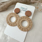 Autumn Boho Circle Faux Macrame Earrings (5 Color Options)