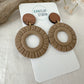 Autumn Boho Circle Faux Macrame Earrings (5 Color Options)