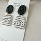 Black and White Dangle Earrings