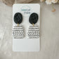 Black and White Dangle Earrings
