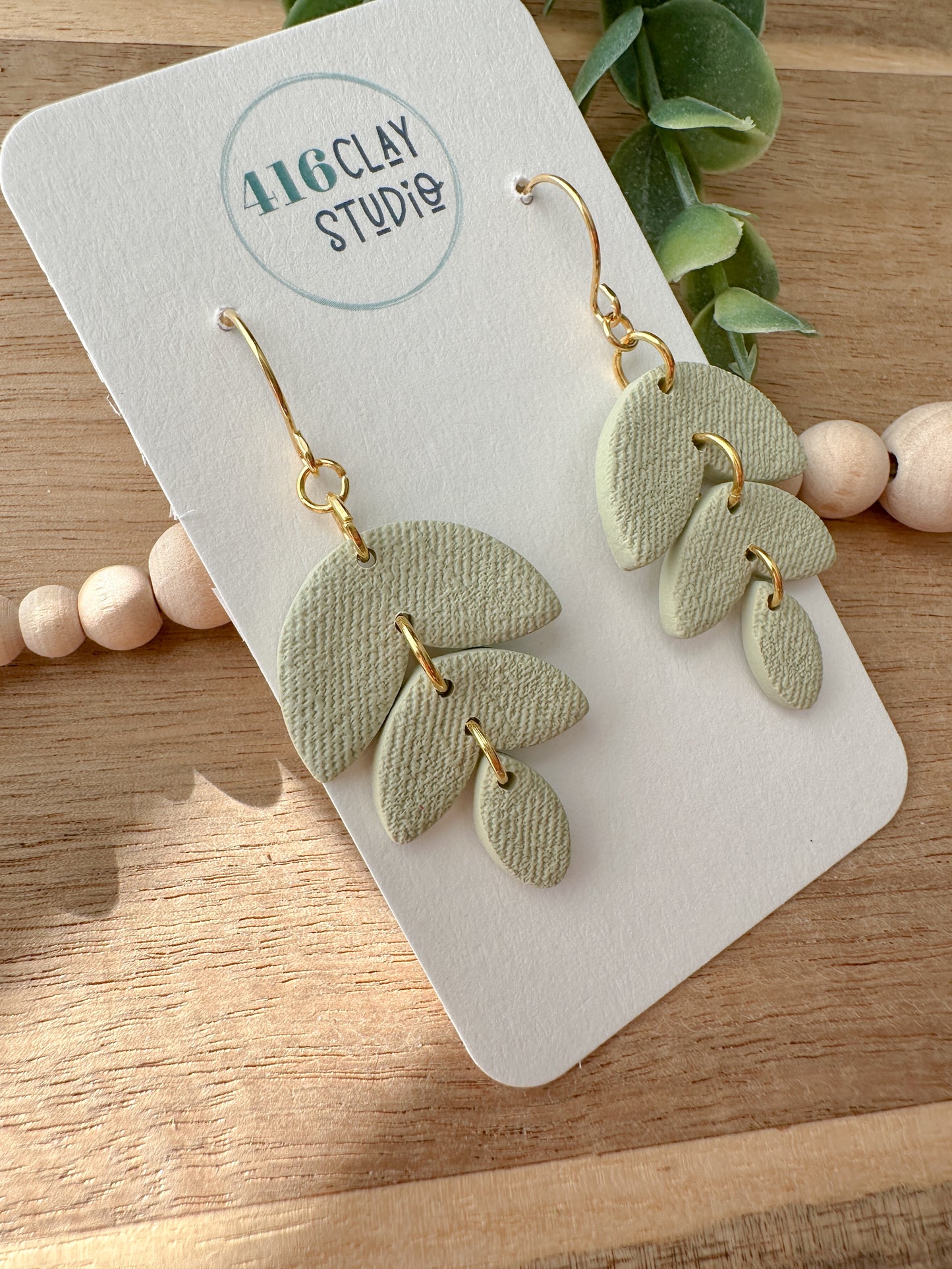 Leafy Dangle Earrings (three color options)