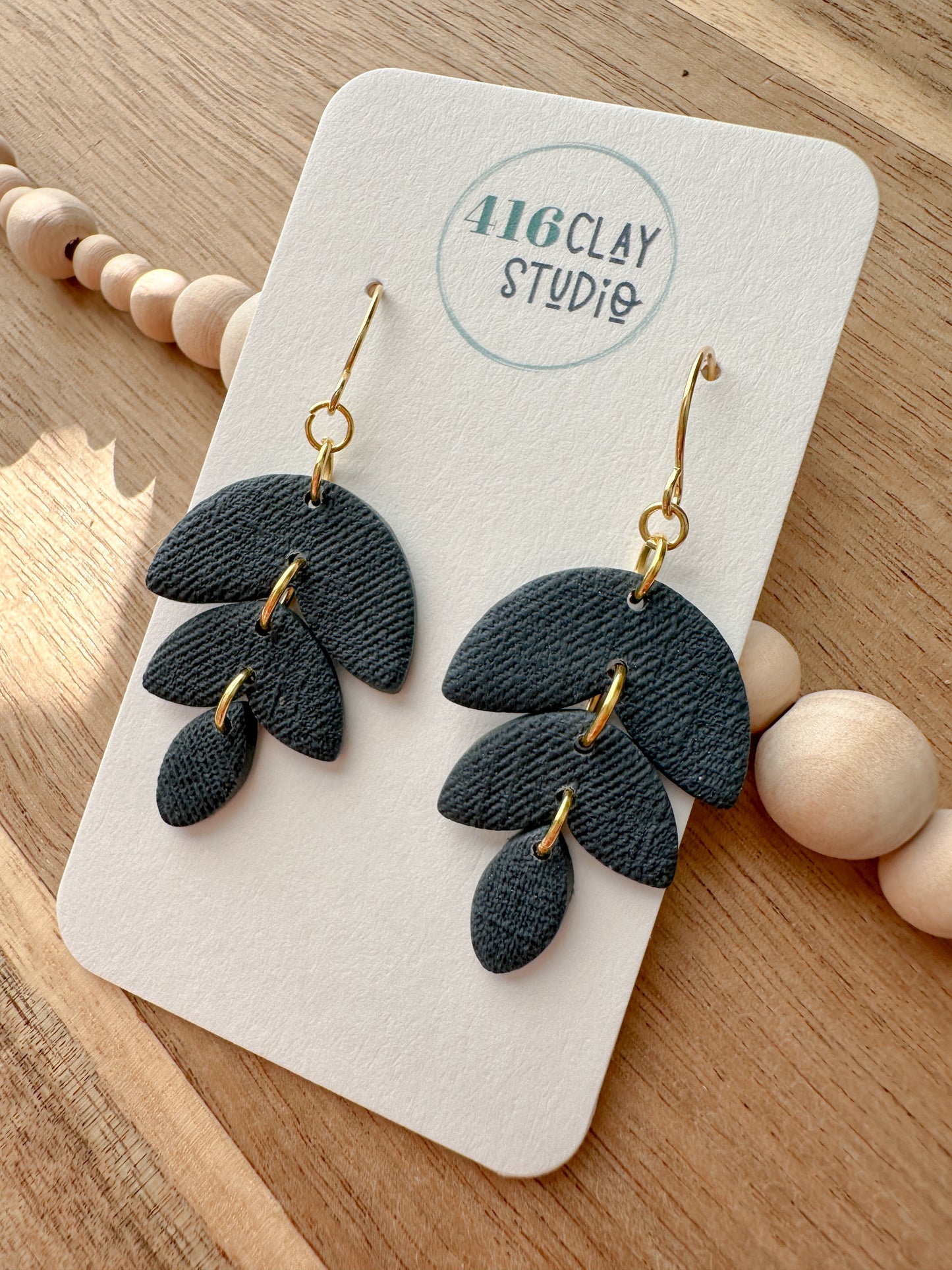Leafy Dangle Earrings (three color options)