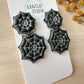 Black Spider Web Earrings