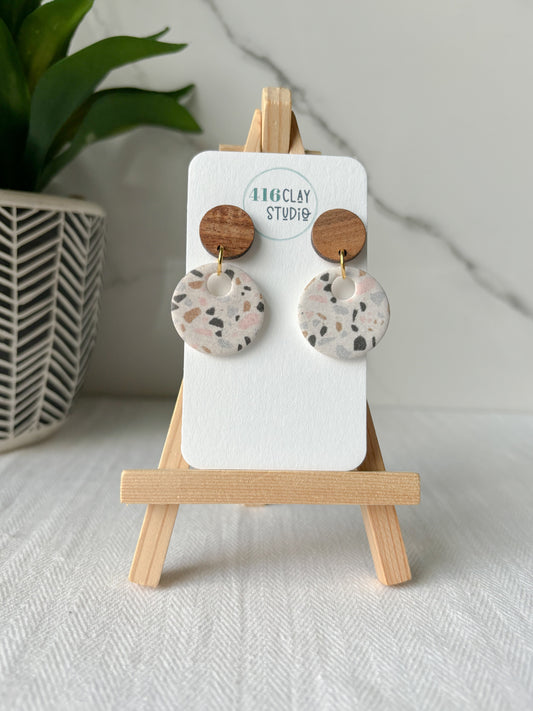 Speckled Circle Earrings
