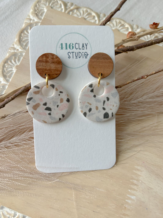 Speckled Circle Earrings