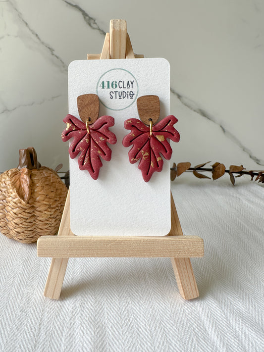 Autumn Leaf Earrings (multiple colors)