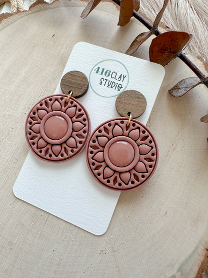 Round Mandala Earrings