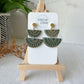 Gold Embossed half Circle Earrings