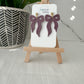 Embossed Bow Earrings (five color options)