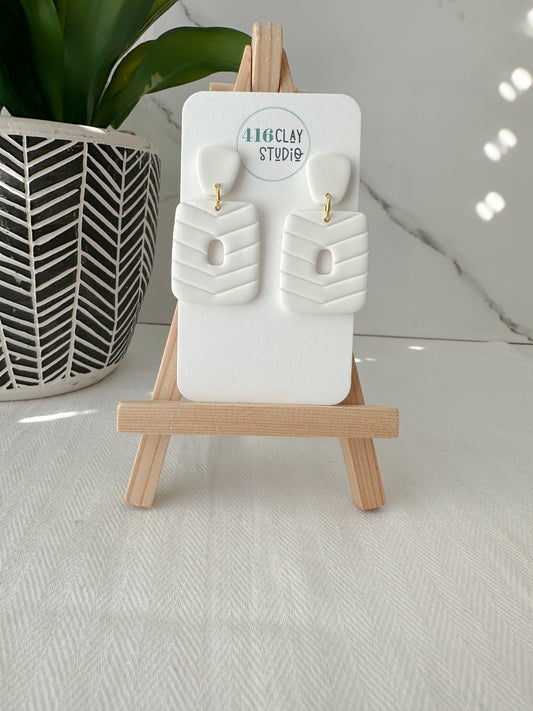 Chevron Square Dangle Earrings