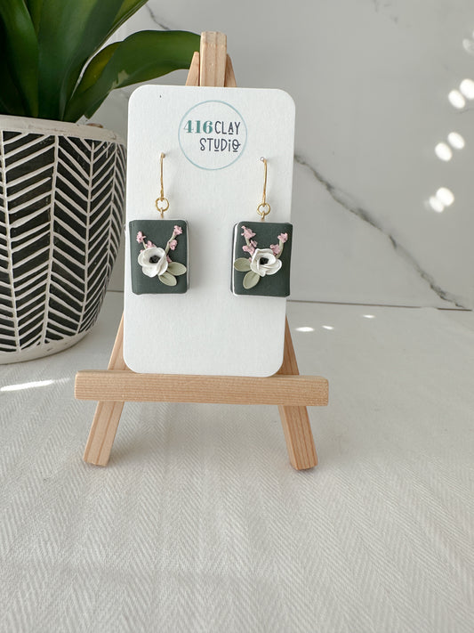 Book Dangle Earrings