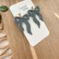 Embossed Bow Earrings (five color options)