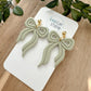 Embossed Bow Earrings (five color options)