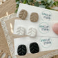 Neutral Chevron Stud Earrings