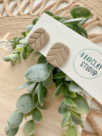 Neutral Chevron Stud Earrings