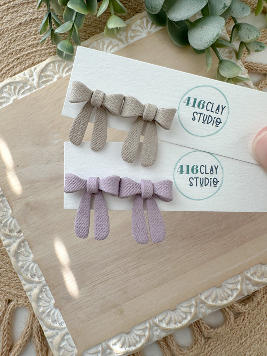 Mini Bow Stud Earrings